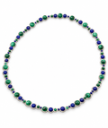 Blue Lapis and Green Malachite Bubble Necklace