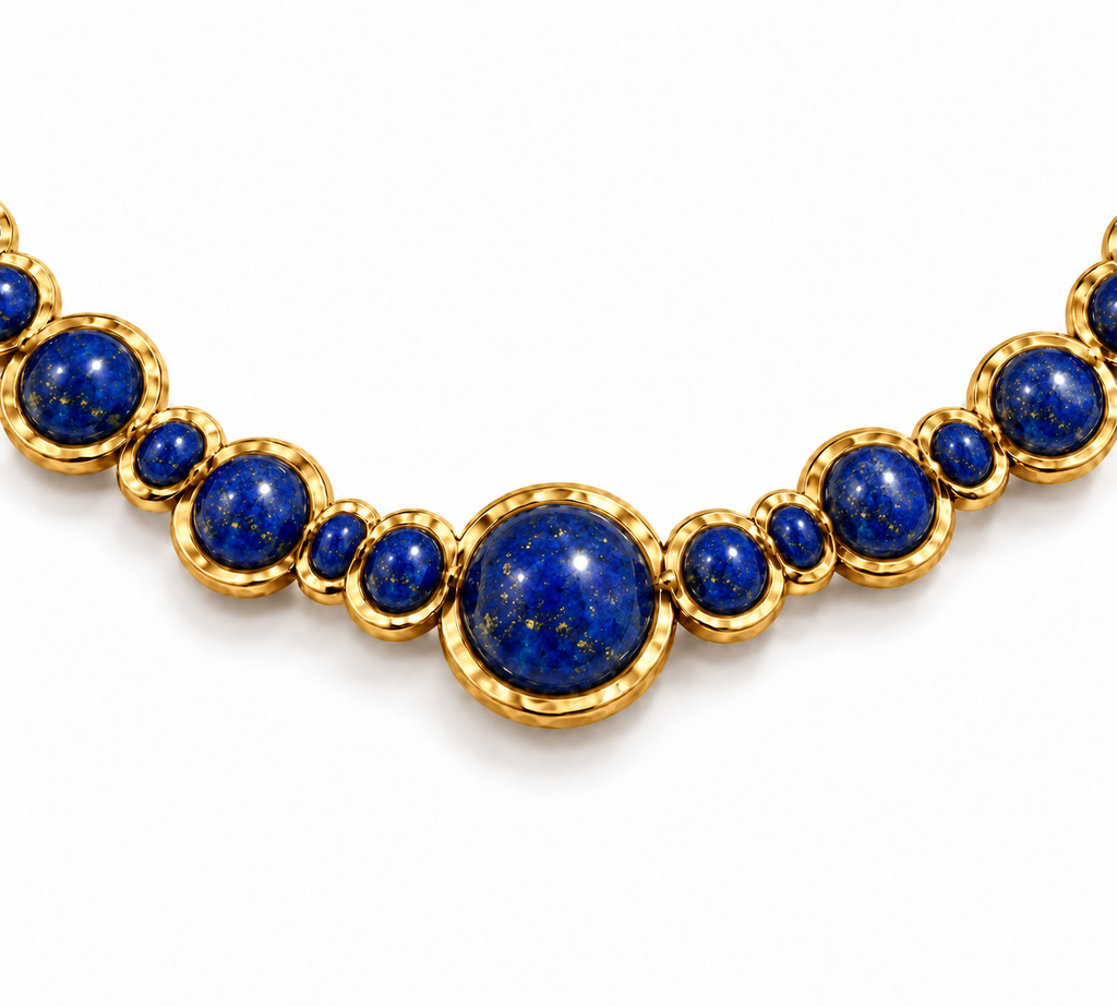 Blue Lapis Bubble Necklace