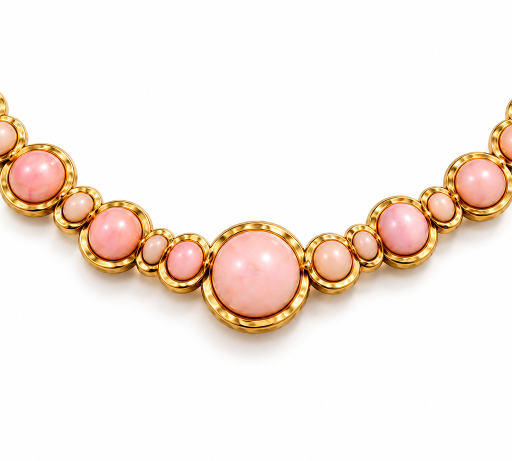 Pink Opal Bubble Necklace