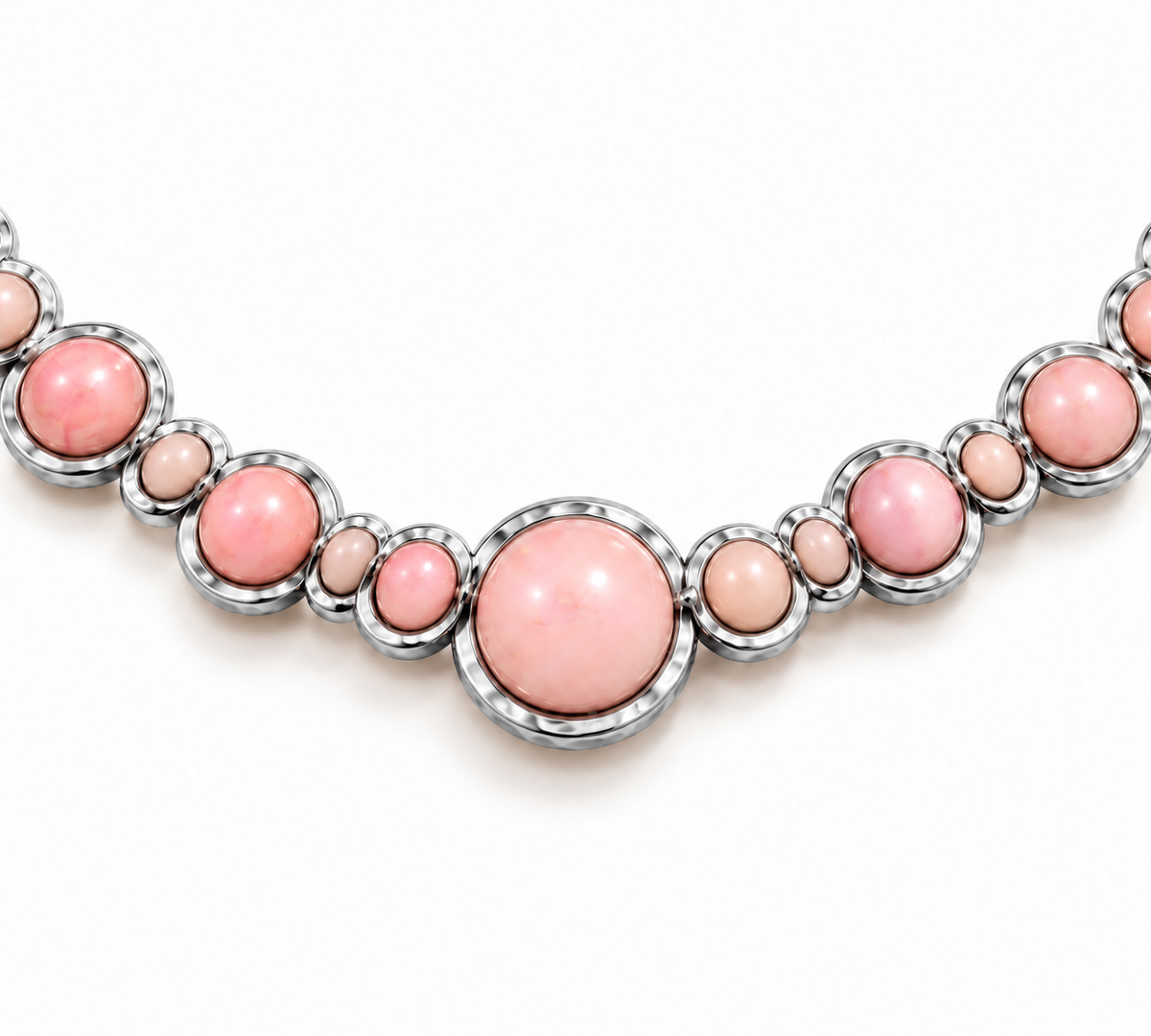 Pink Opal Bubble Necklace