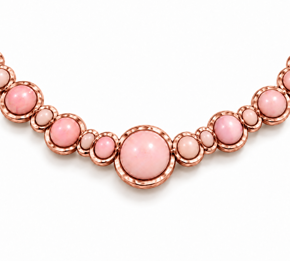 Pink Opal Bubble Necklace