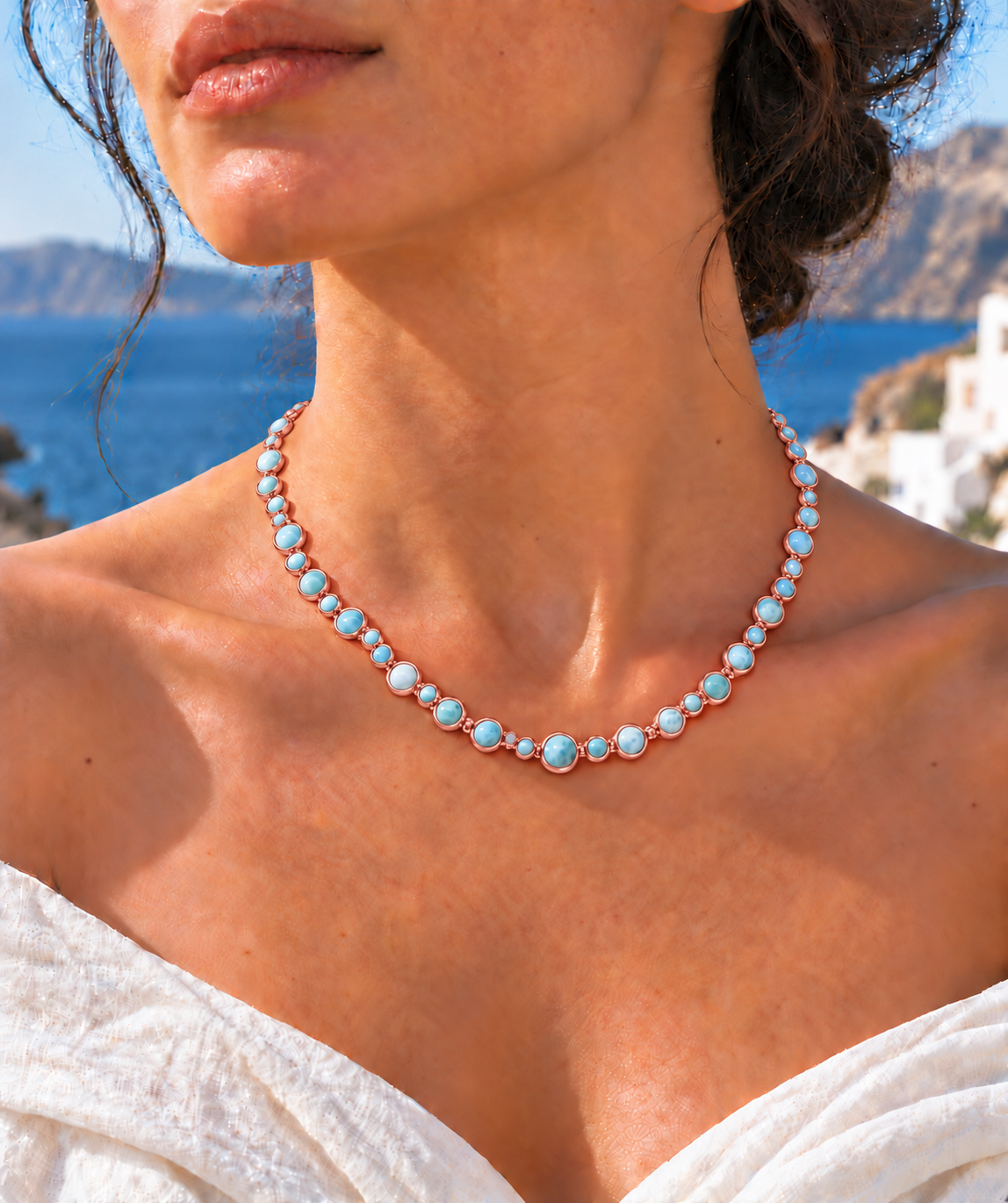 Larimar Bubble Necklace