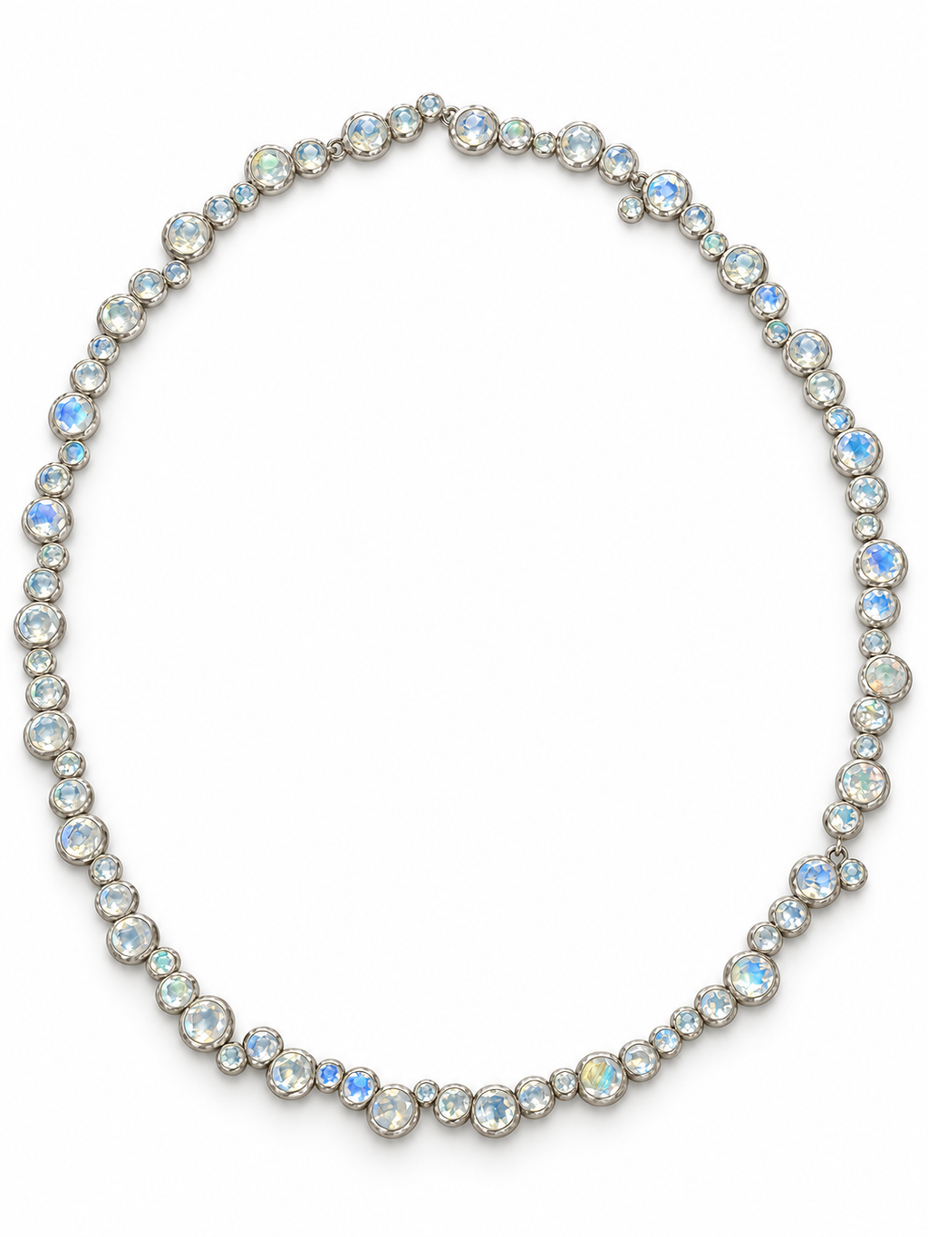 Rainbow Moonstone Bubble Necklace