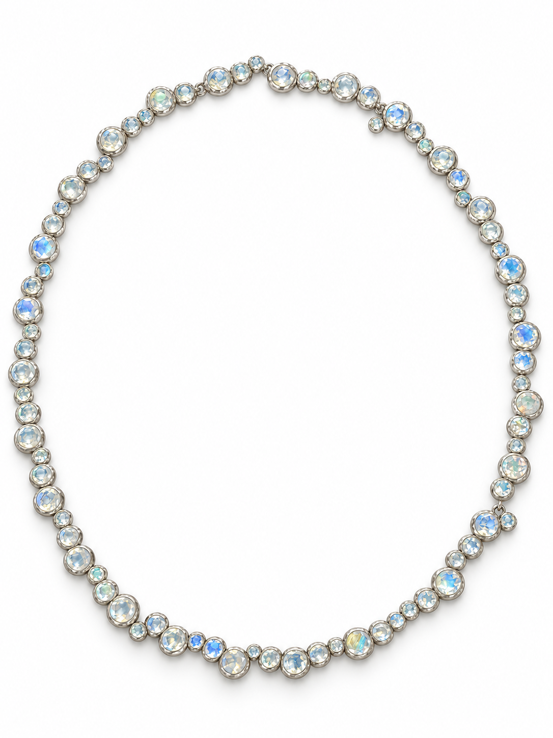 Rainbow Moonstone Bubble Necklace