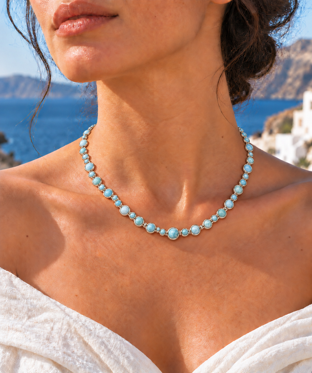 Larimar Bubble Necklace