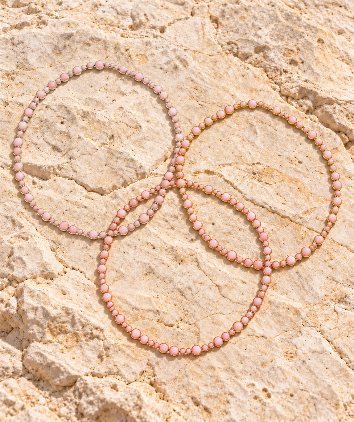 Pink Opal Bubble Necklace