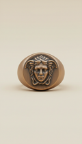 Medusa Signet Ring Onyx Inset